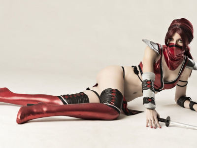 girl, cosplay, costume, boots, legs