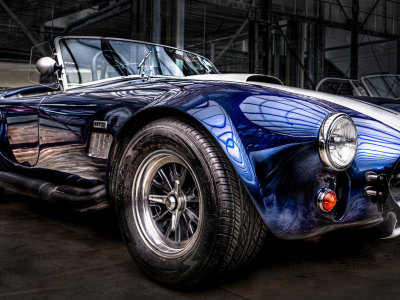 ac cobra, blue, car