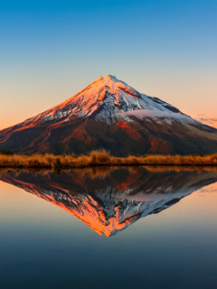 landscape, nature, mountain, sea, reflection, water