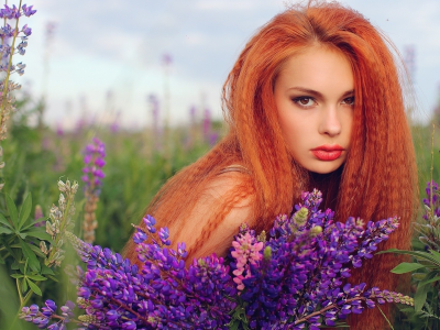girl, beautiful, red head, model