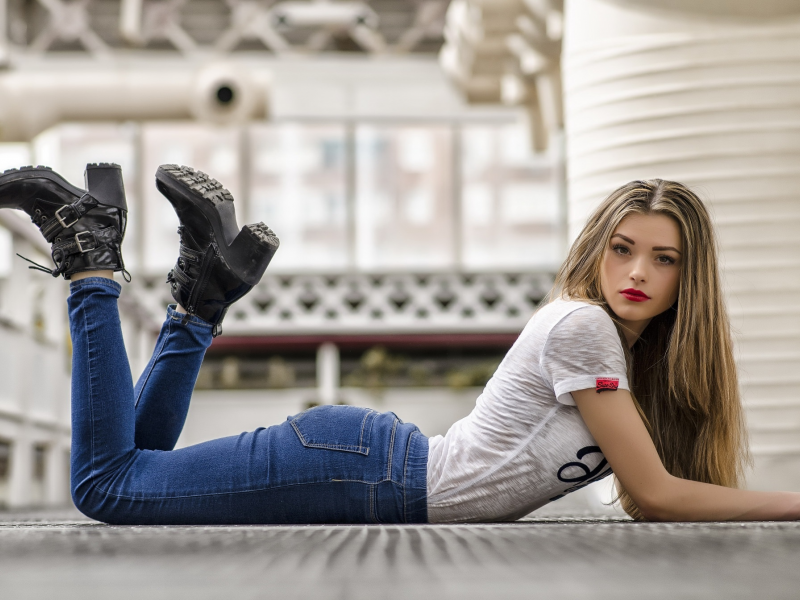 girl, cute, beautiful, jeans