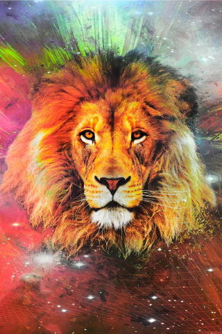 animal, lion, drawing, art