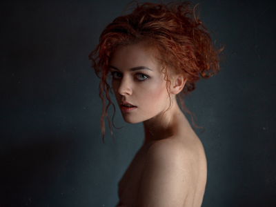 girl, beautiful, red head, model