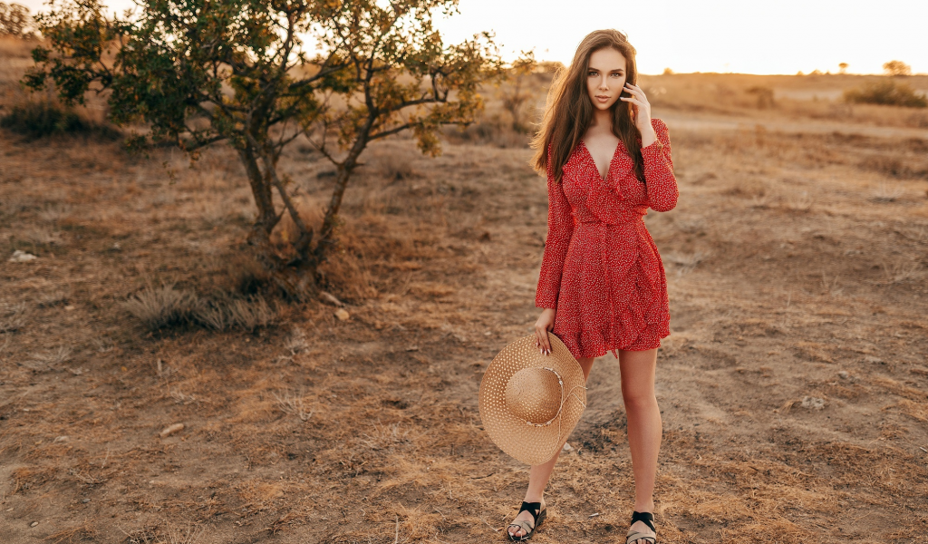 girl, beautiful, cute, dress, hat