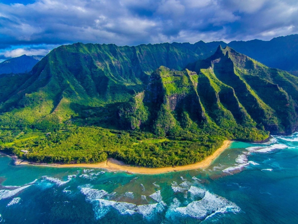 nature, mountains, sea, island