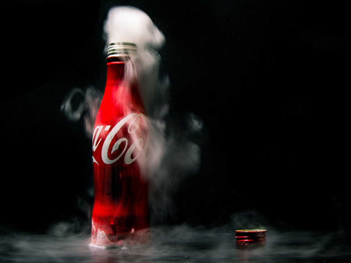 miscellaneous, bottle, coca cola, smoke