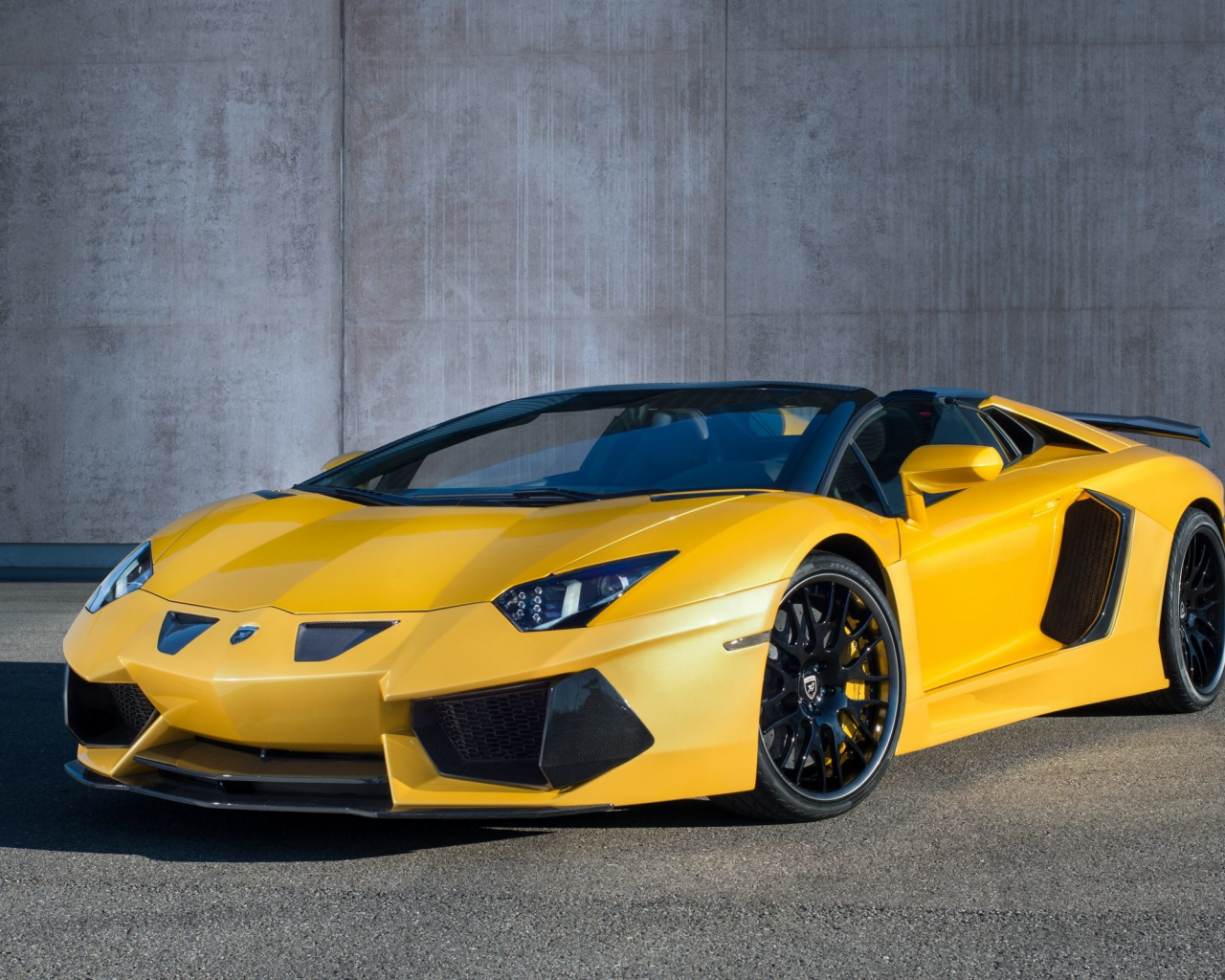 auto, lamborghini, yellow