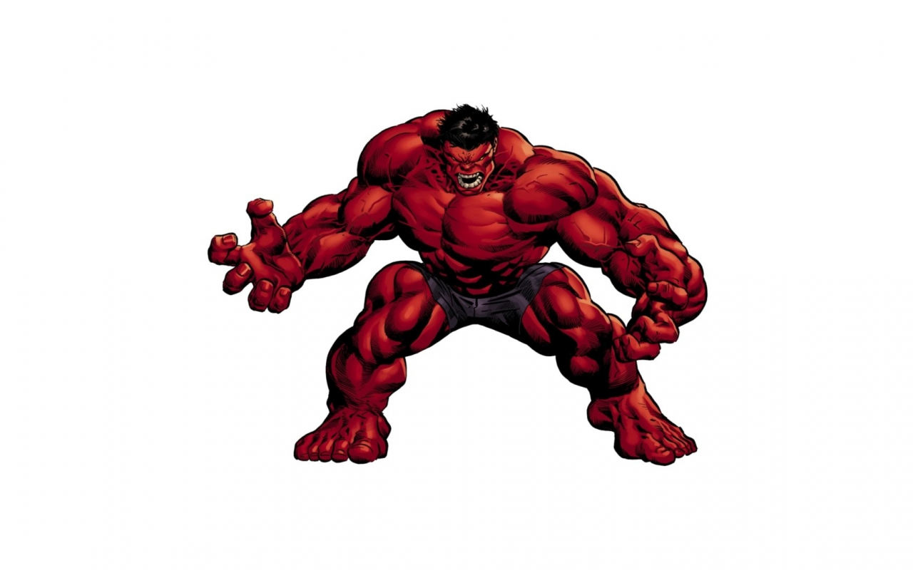 hulk, red hulk, artwork