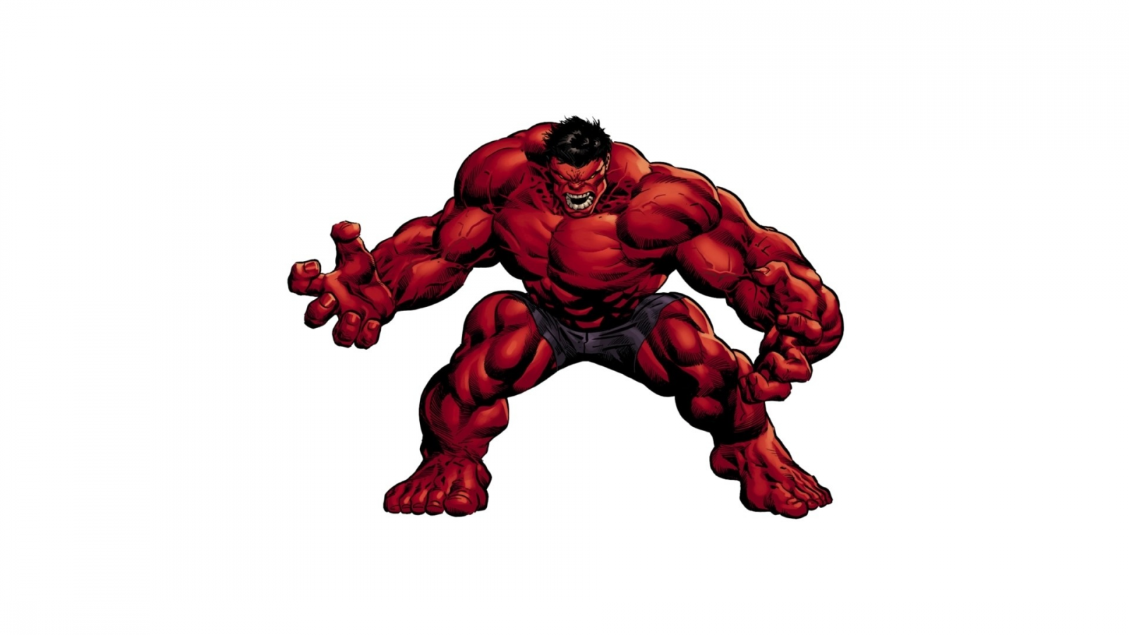 hulk, red hulk, artwork