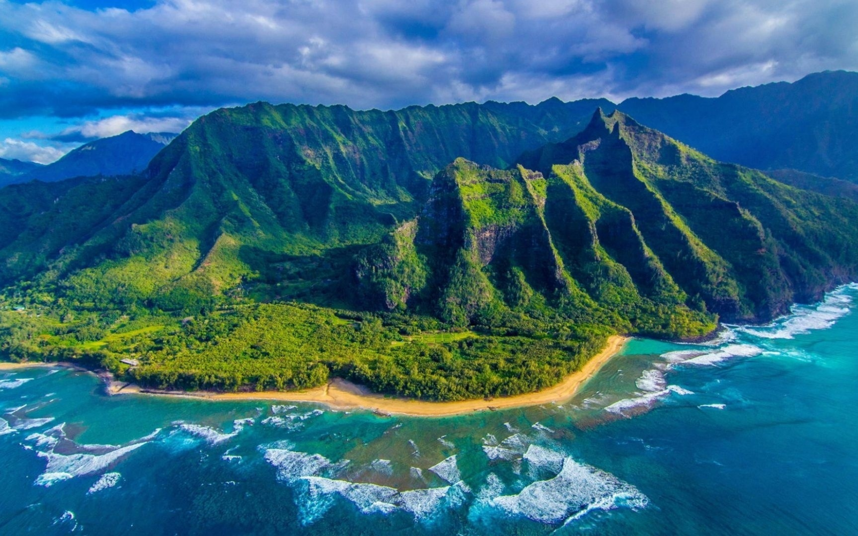 nature, mountains, sea, island