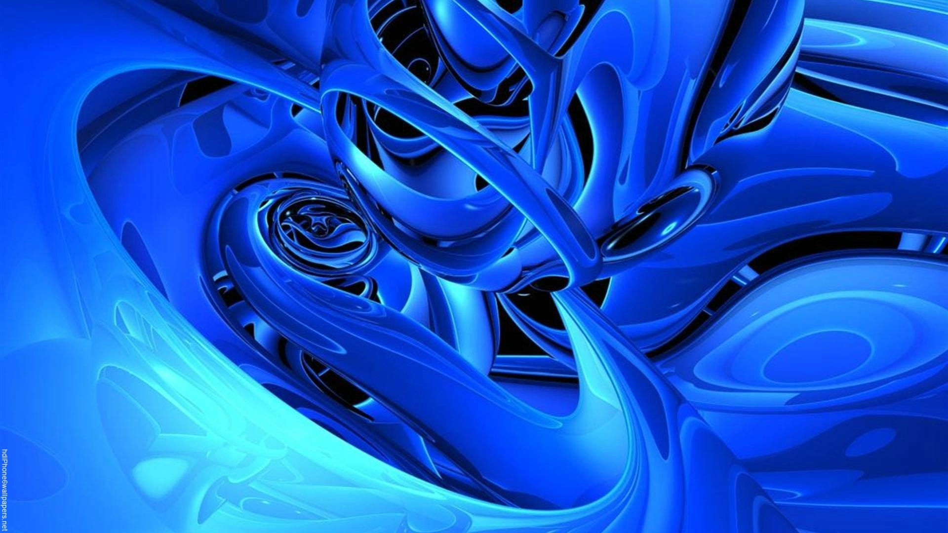abstract, blue, 3d