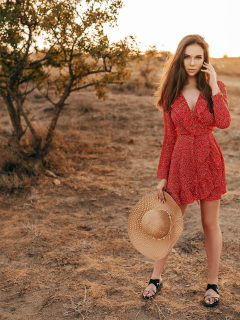 girl, beautiful, cute, dress, hat