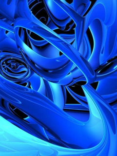 abstract, blue, 3d