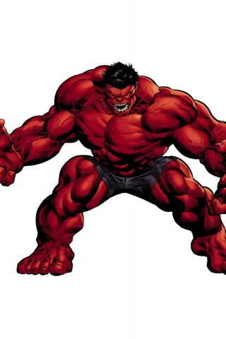 hulk, red hulk, artwork