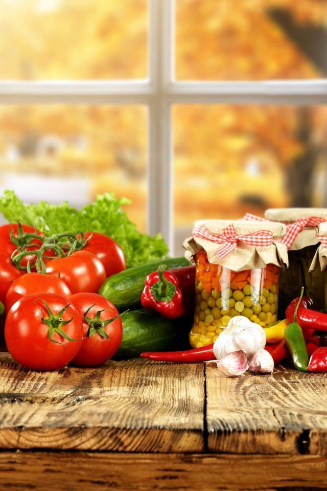 vegetables, pepper, tomato, jar, preparation, cucumber, garlic