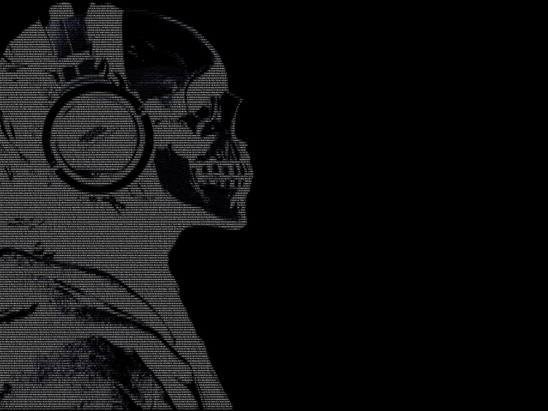 headphones, skulls, black, dark