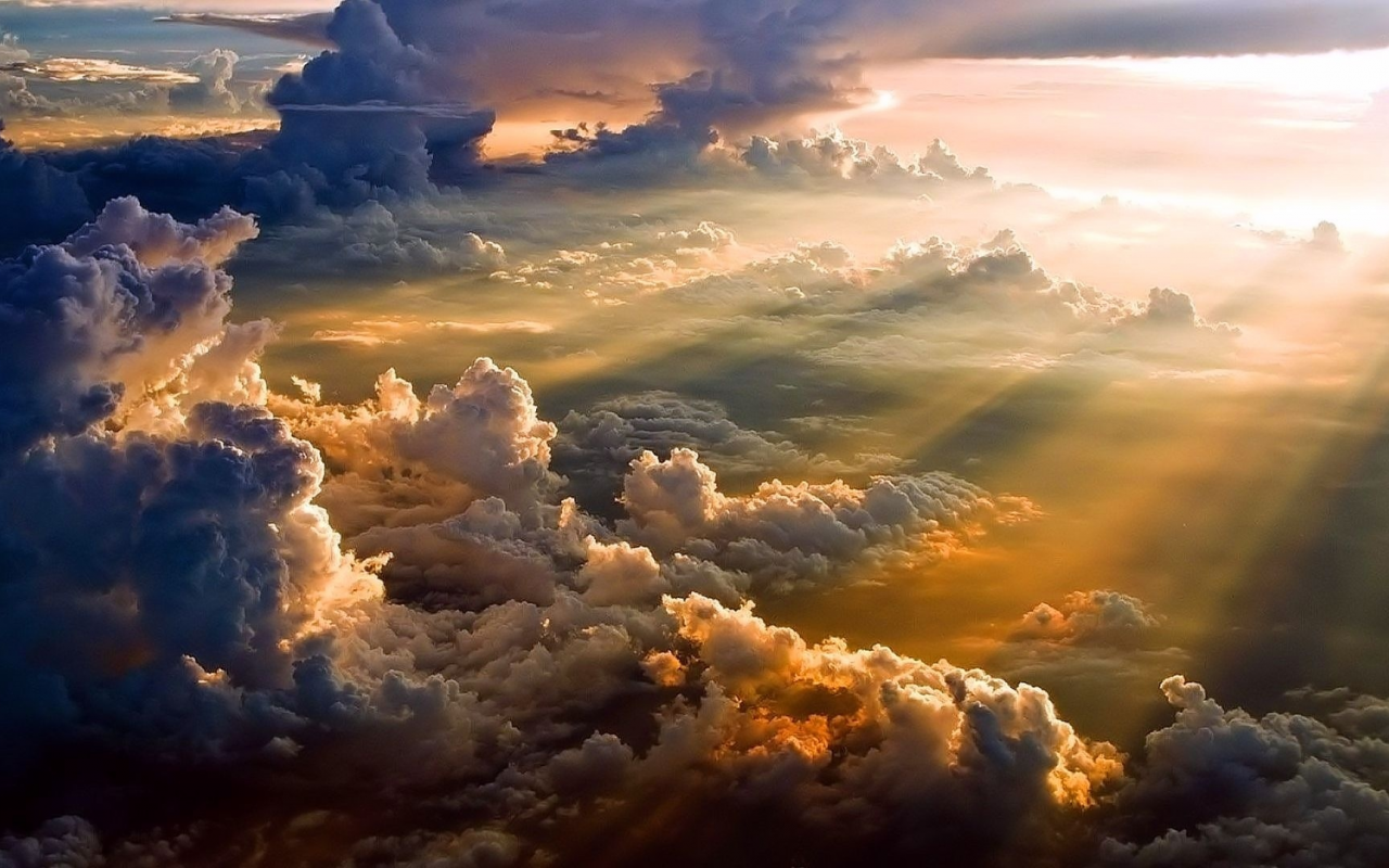 clouds, sky, light, nature