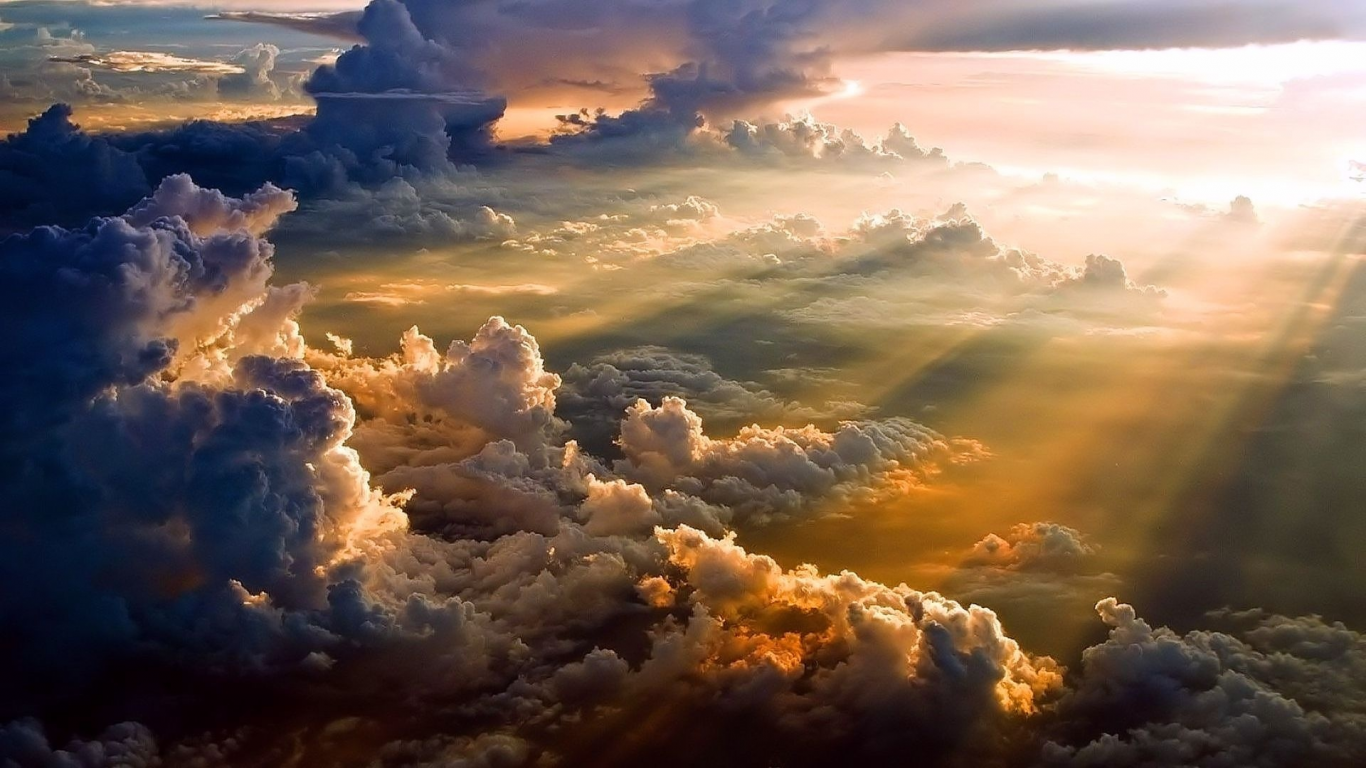 clouds, sky, light, nature