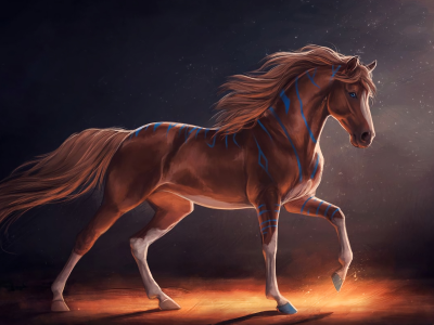 horse, digital art