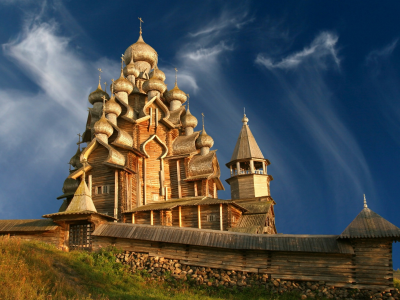 church, russia, kizhi, karelia, wooden, dome, museum