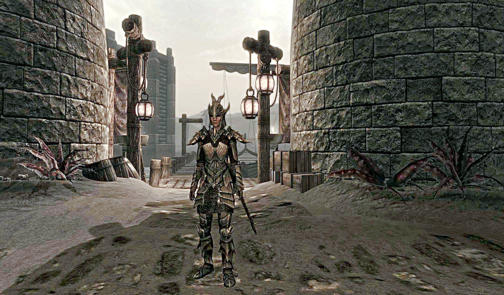 igra, skyrim, woman, dospeh, dragon armor