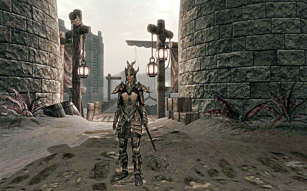 igra, skyrim, woman, dospeh, dragon armor