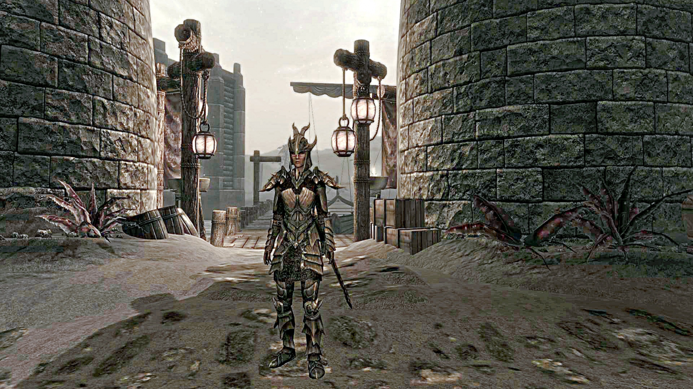 igra, skyrim, woman, dospeh, dragon armor