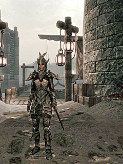 igra, skyrim, woman, dospeh, dragon armor