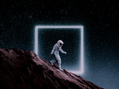 spaceman, astronaut, fantasy, illustration, another world, mars