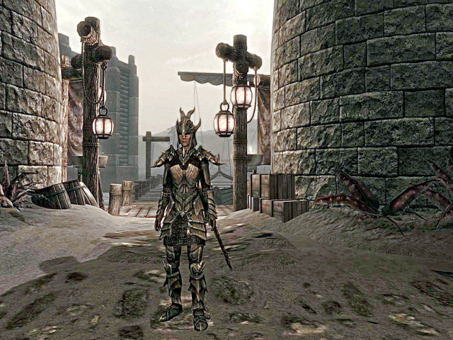 igra, skyrim, woman, dospeh, dragon armor