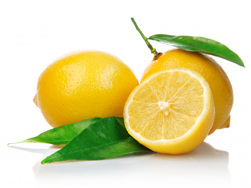 lemon, cut, leaf