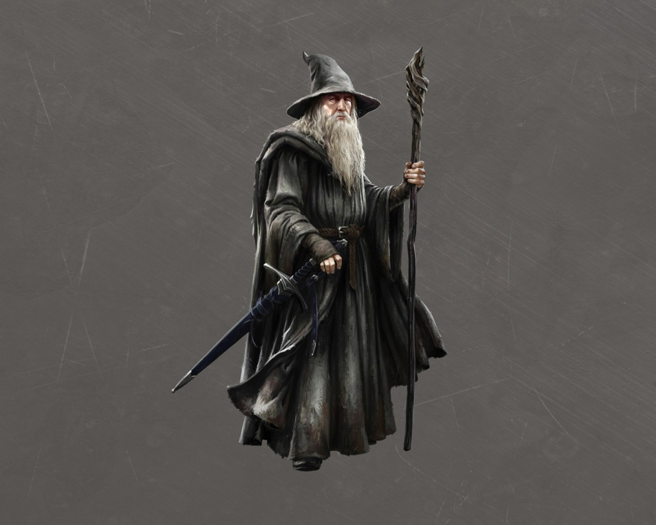 sword, artwork, the lord of the rings, wizard, gandalf