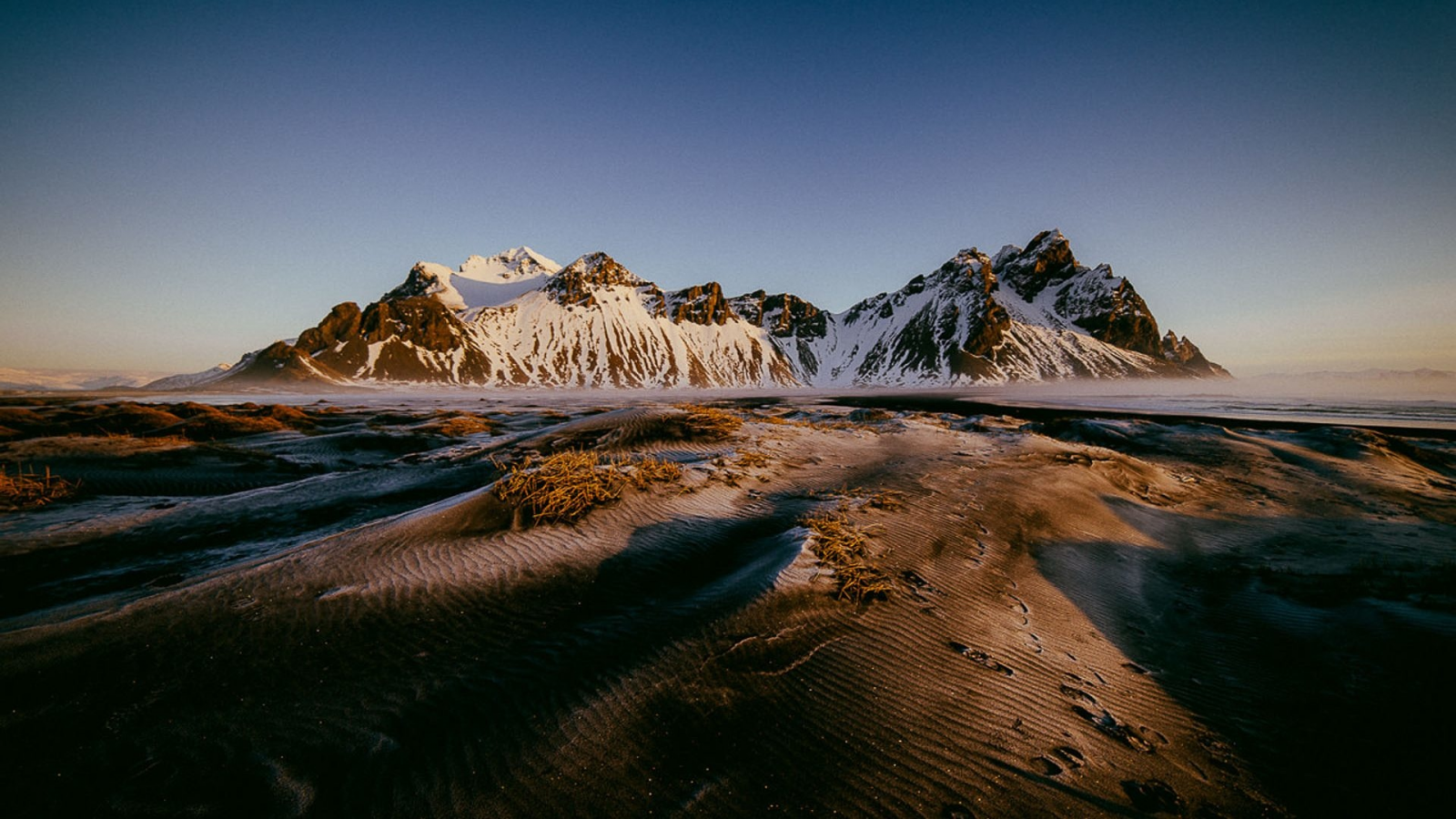 landscape, mountains, sky, snow