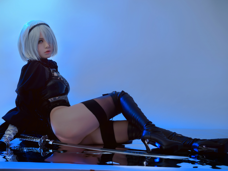 girl, sweetheart, blonde, legs, stockings, boots, cosplay