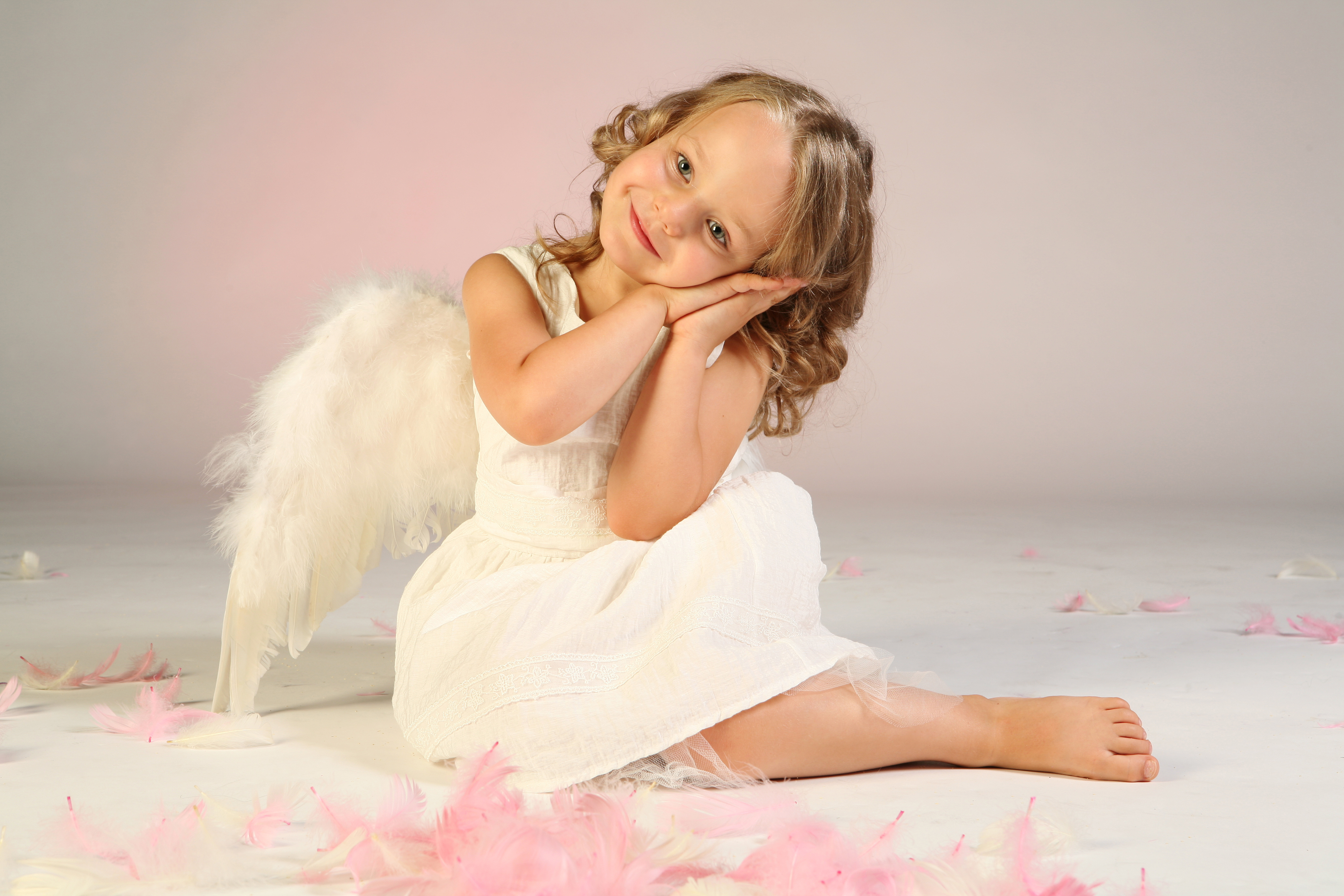 little girl, детство, happiness, childhood, wings, angel, feathers, ангел, ...