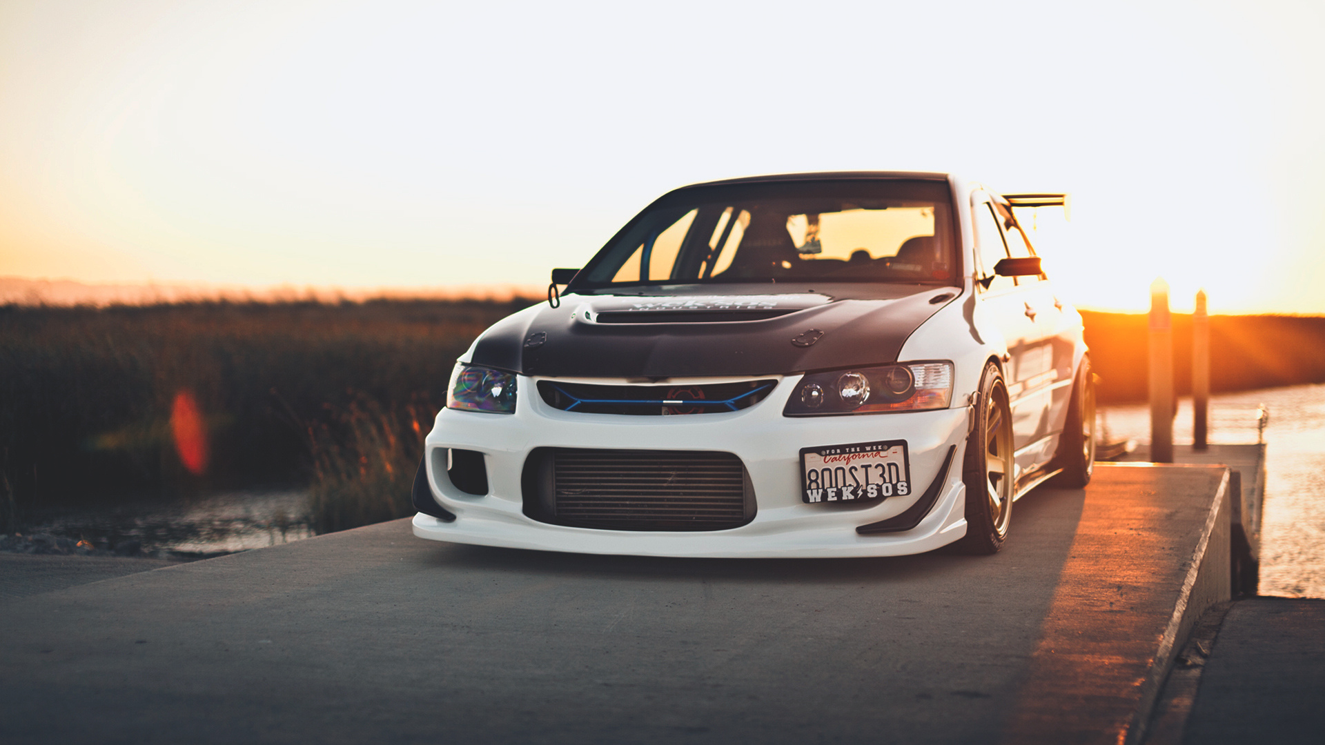 Lancer 9 Evolution Sunset