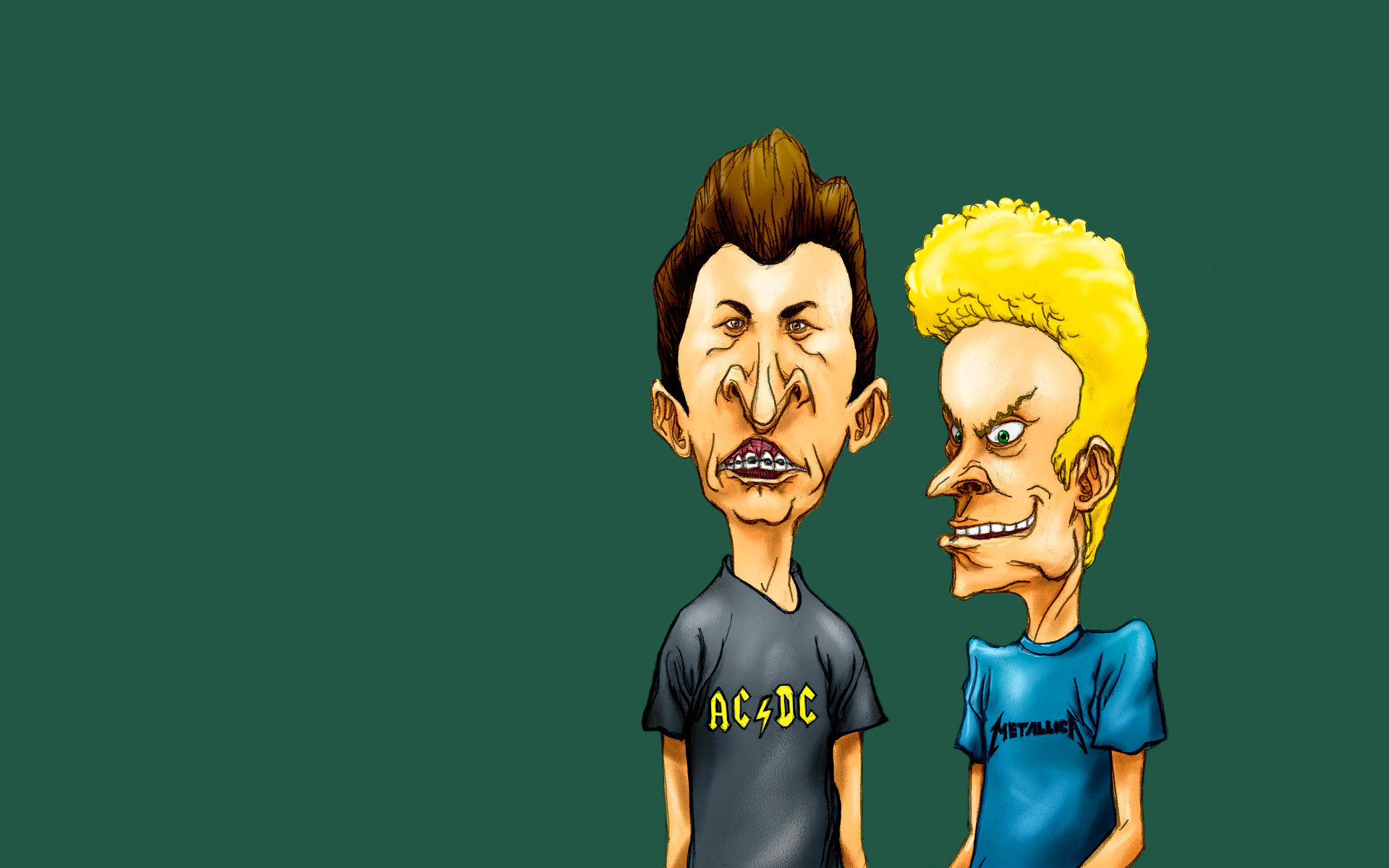 Обои чуваки, темно-зеленый, Бивис и баттхед, beavis and butt-head на рабочи...