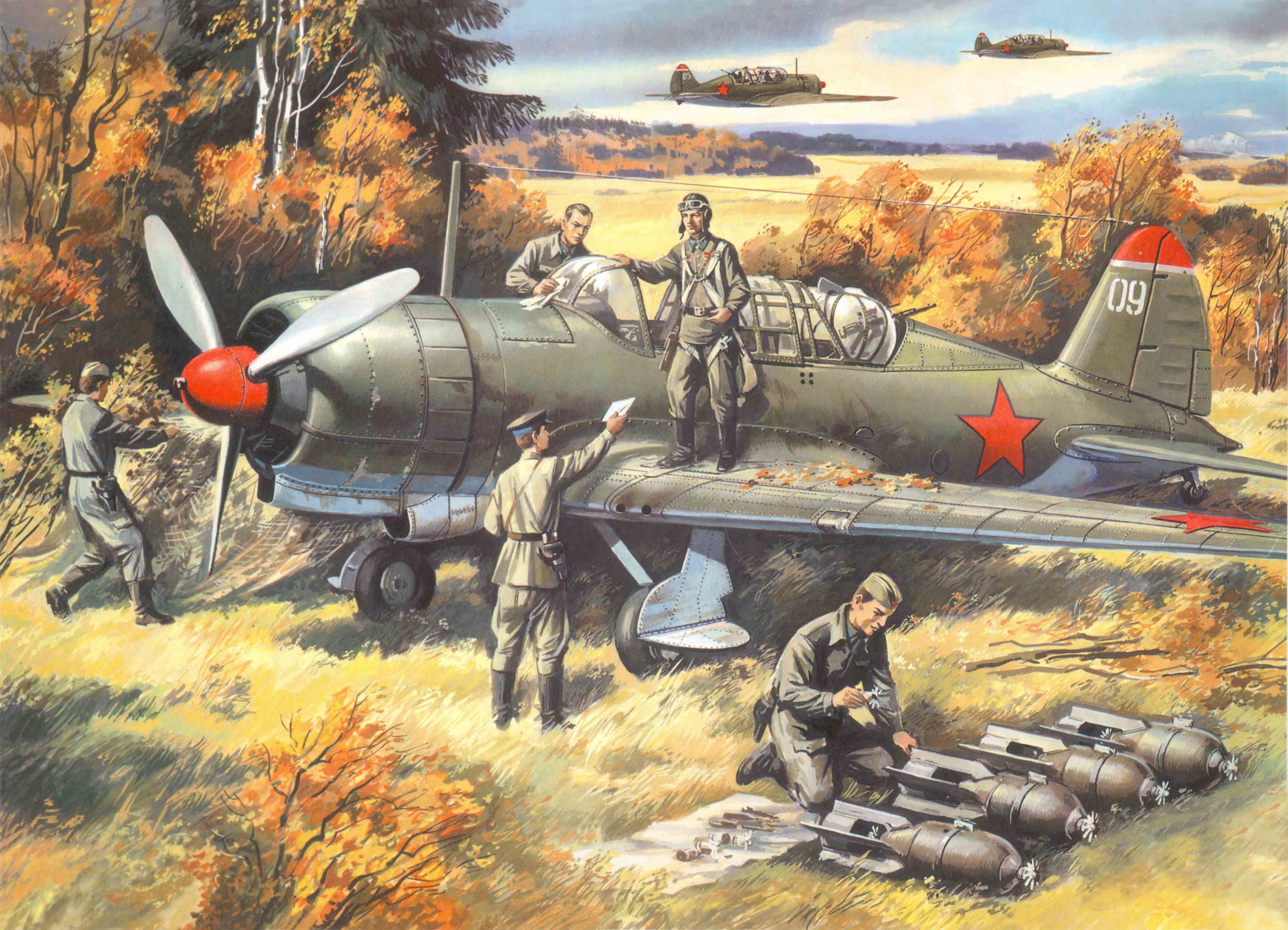 Великая отечественная картинки для детей. Су-2 бомбардировщик. Су-2 бомбардировщик арт. Самолёты 2 мировой войны СССР.
