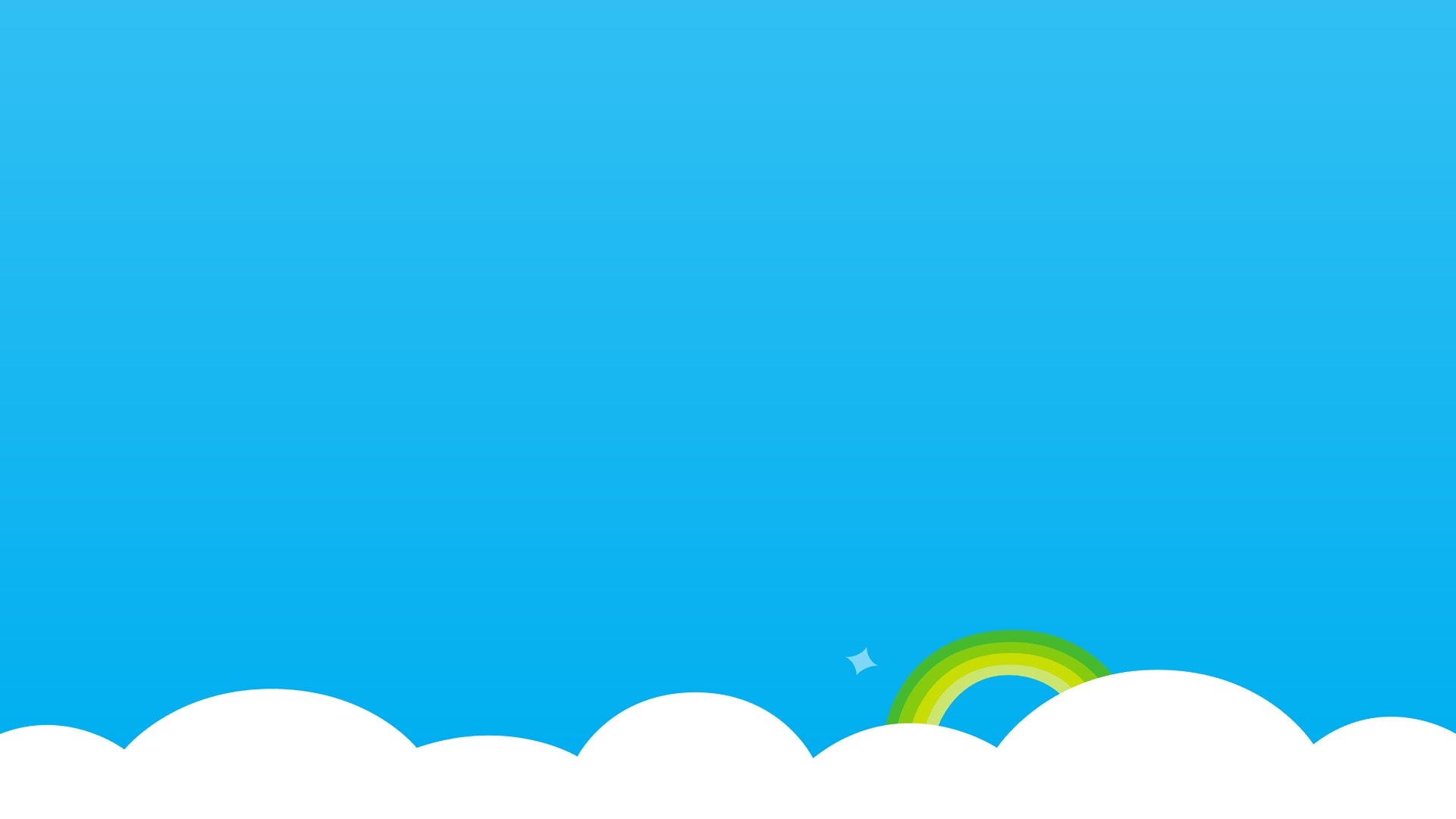 Обои скайп, Skype, радуга, облака, простой фон на рабочий стол. 