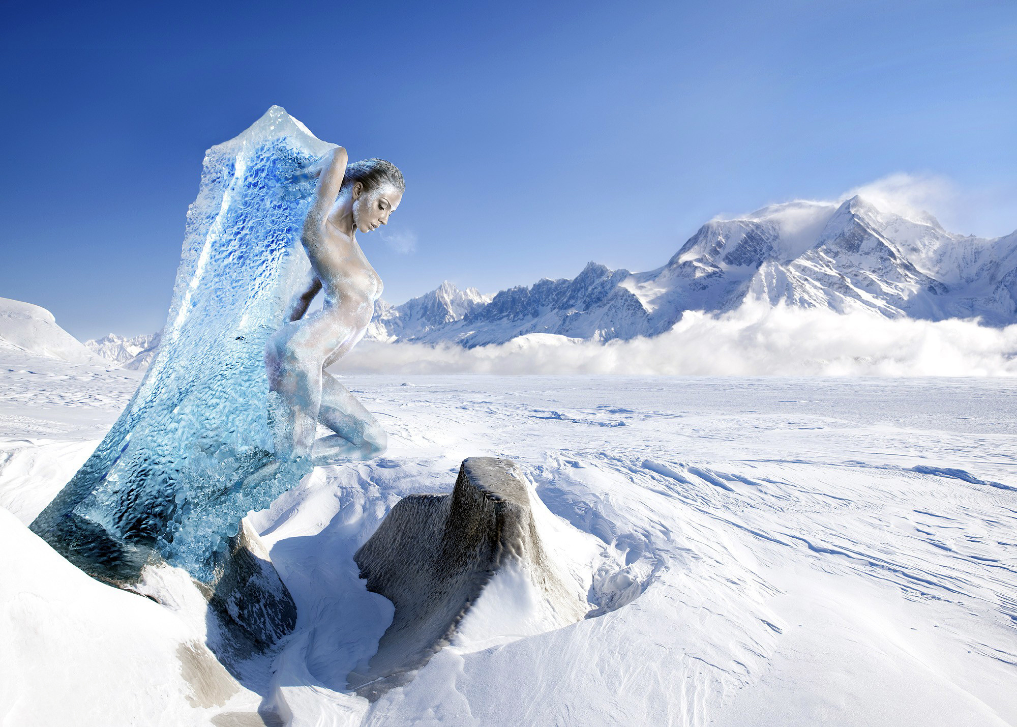 Annamorozova ice. Девушка в снежных горах. Фотосессия в горах зимой. Девушка в горах зима. Девушка во льду.