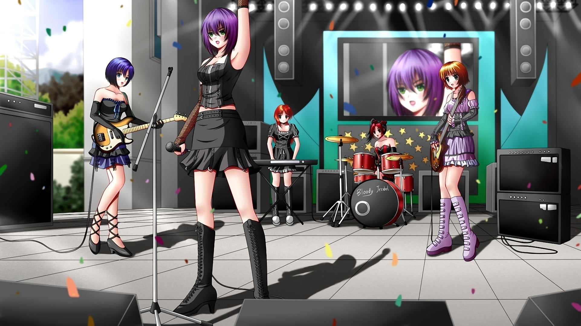 Аниме рок группа девушек