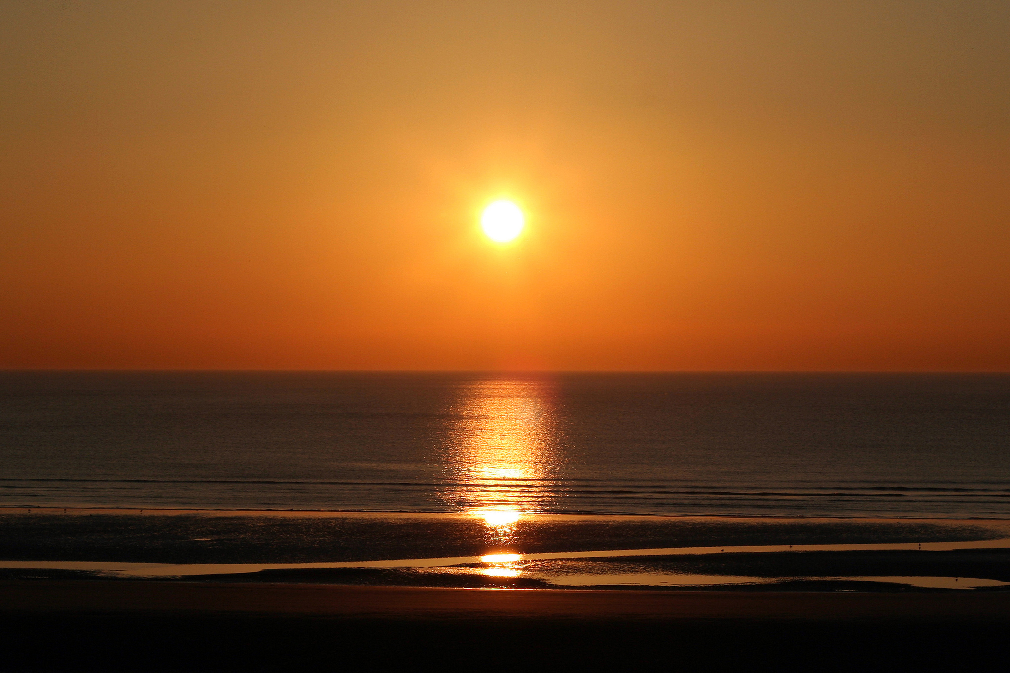 Море закат солнца