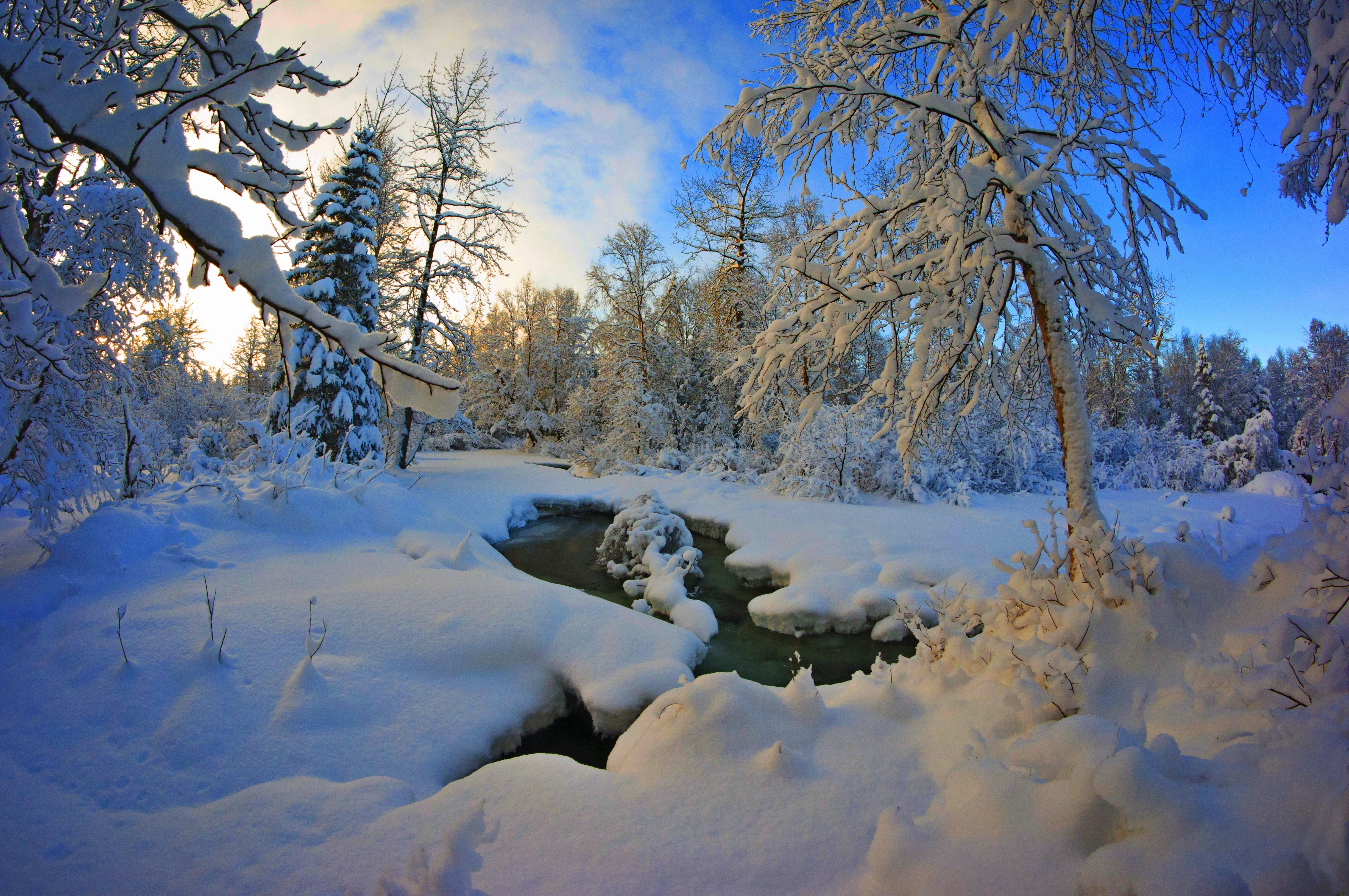 Зимние картинки. Зимний пейзаж. Снежная зима. Ручей зимой. Зимняя река.