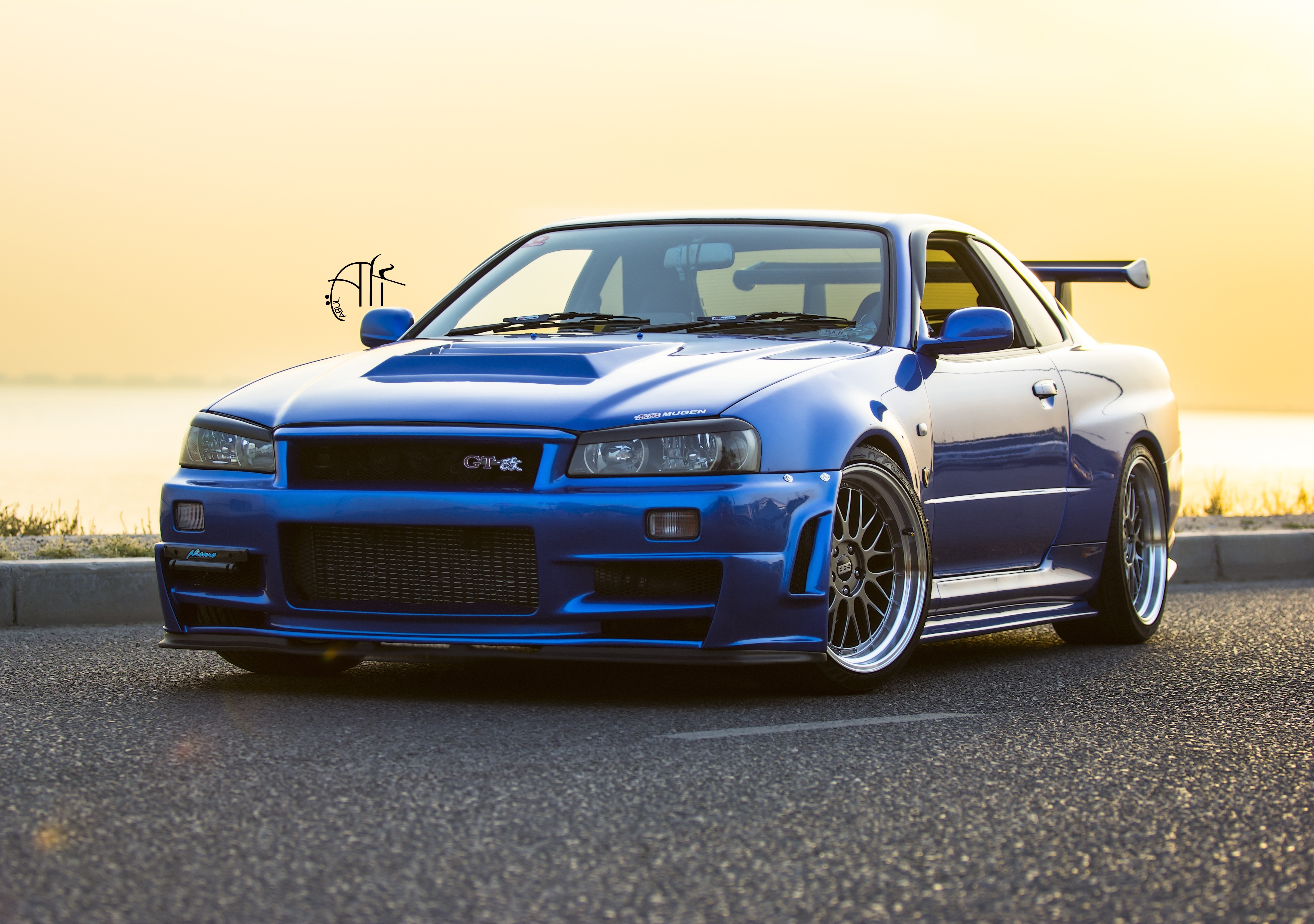 Обои skyline, nur, r34, nismo, скай, v spec 2, blue, ниссан, gtr, nissan, v...