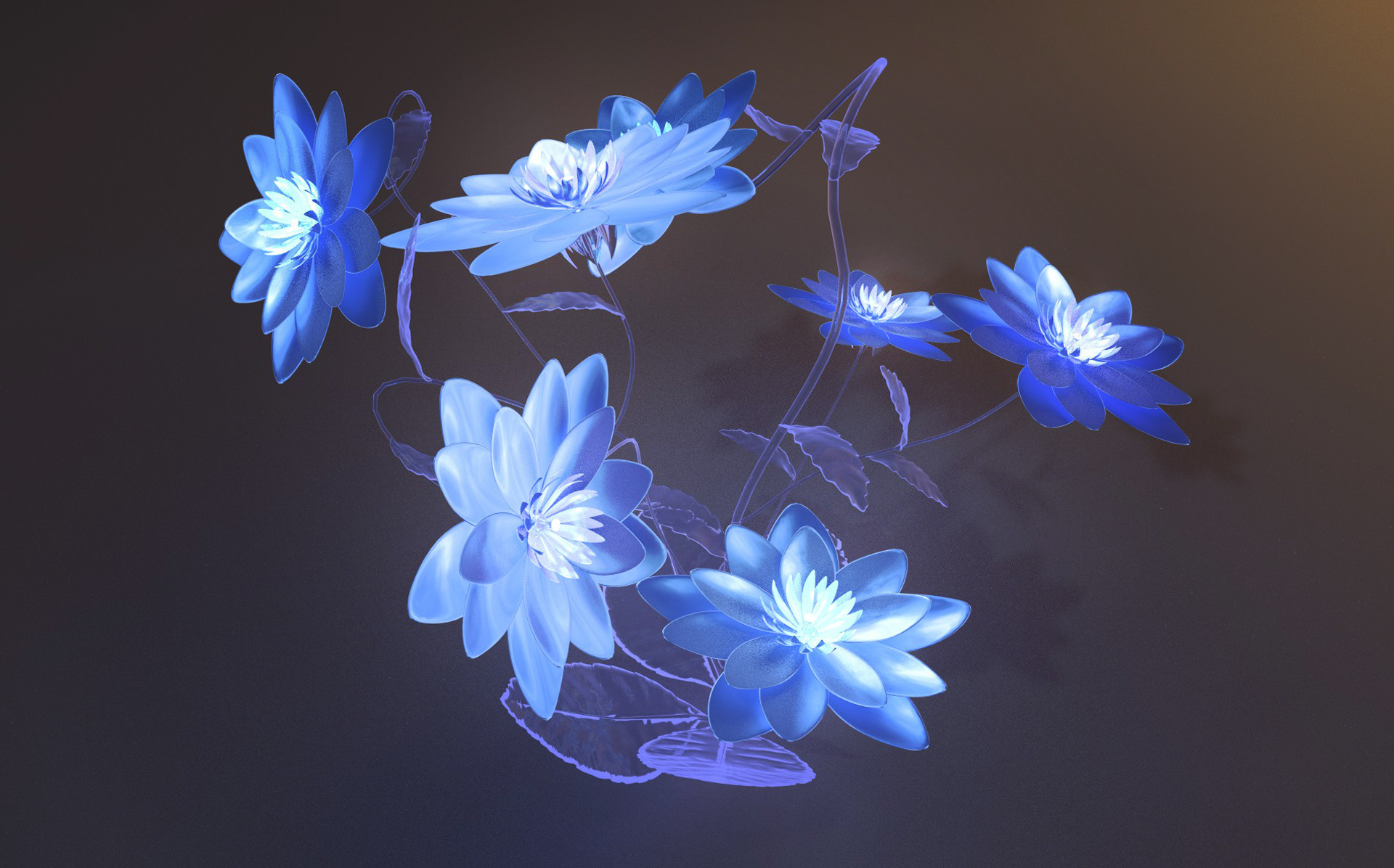 Стеклянный синий цветок. Светящиеся цветы. Синие светящиеся цветы. Голубые светящиеся цветы. Стеклянные цветы.