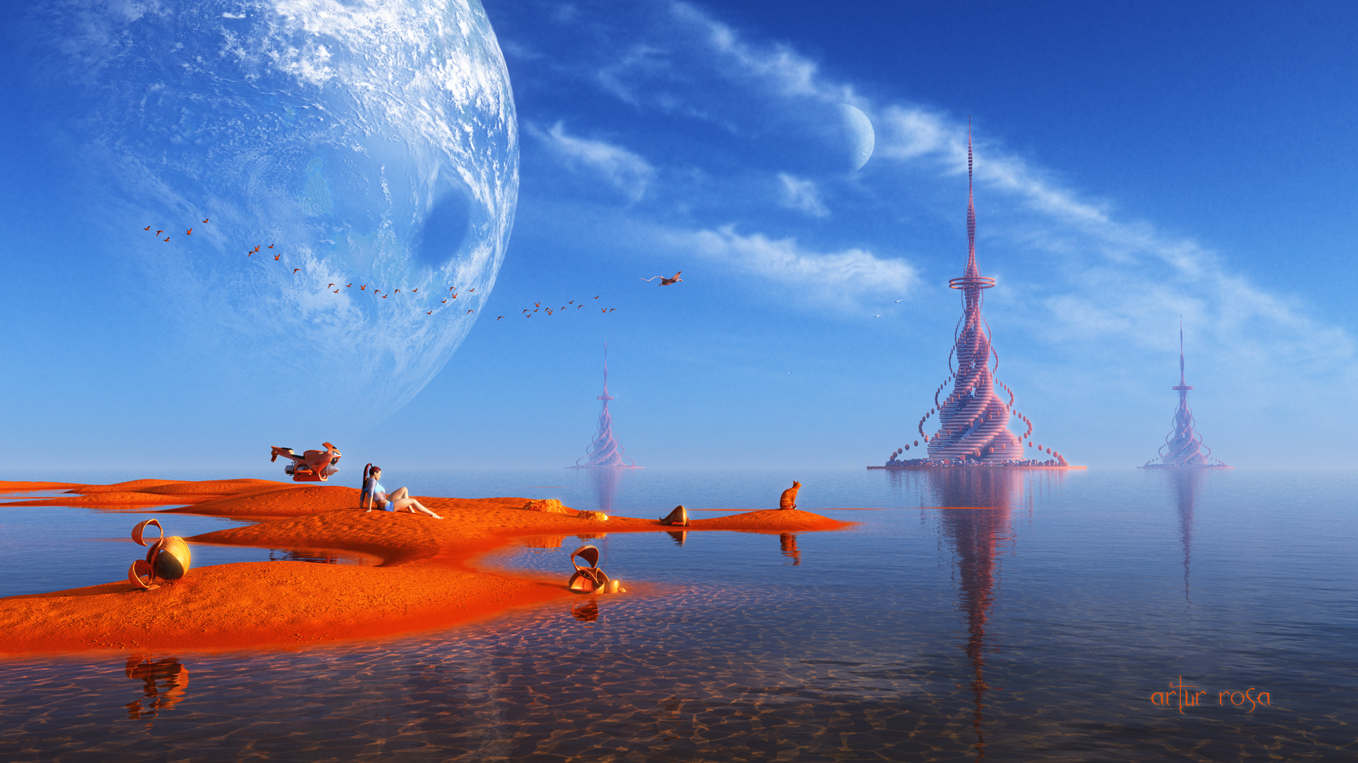 Fantasy world 3. Artur Rosa. Фантастические пейзажи. Инопланетные пейзажи. Фантастические пейзажи других планет.