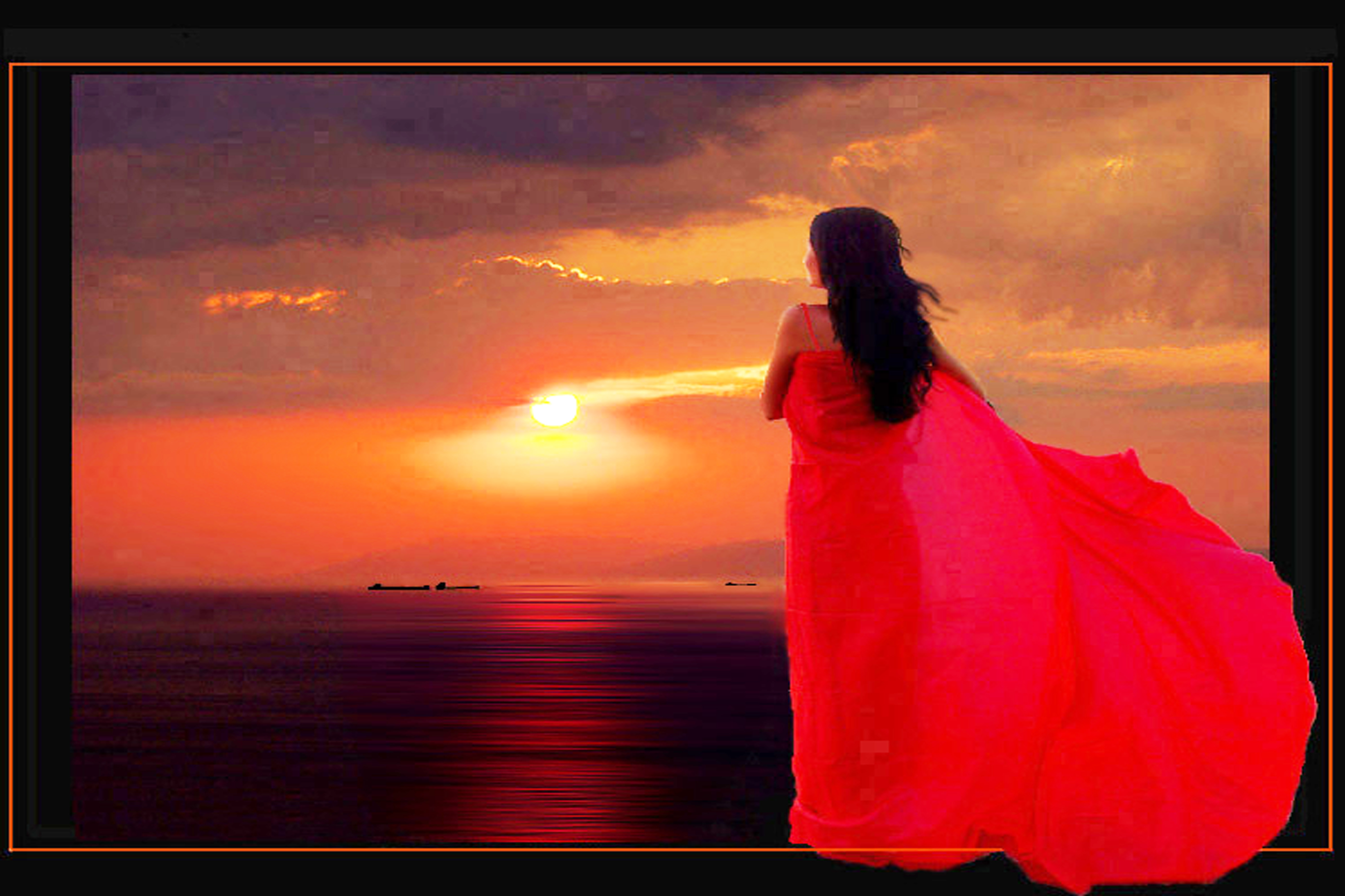 Я знаю ты свете есть слушать. Женщина в море на закате красный. Фотосессия на закате в Красном платье. Девушка в Красном на закате. Женщина в Красном платье на заката.