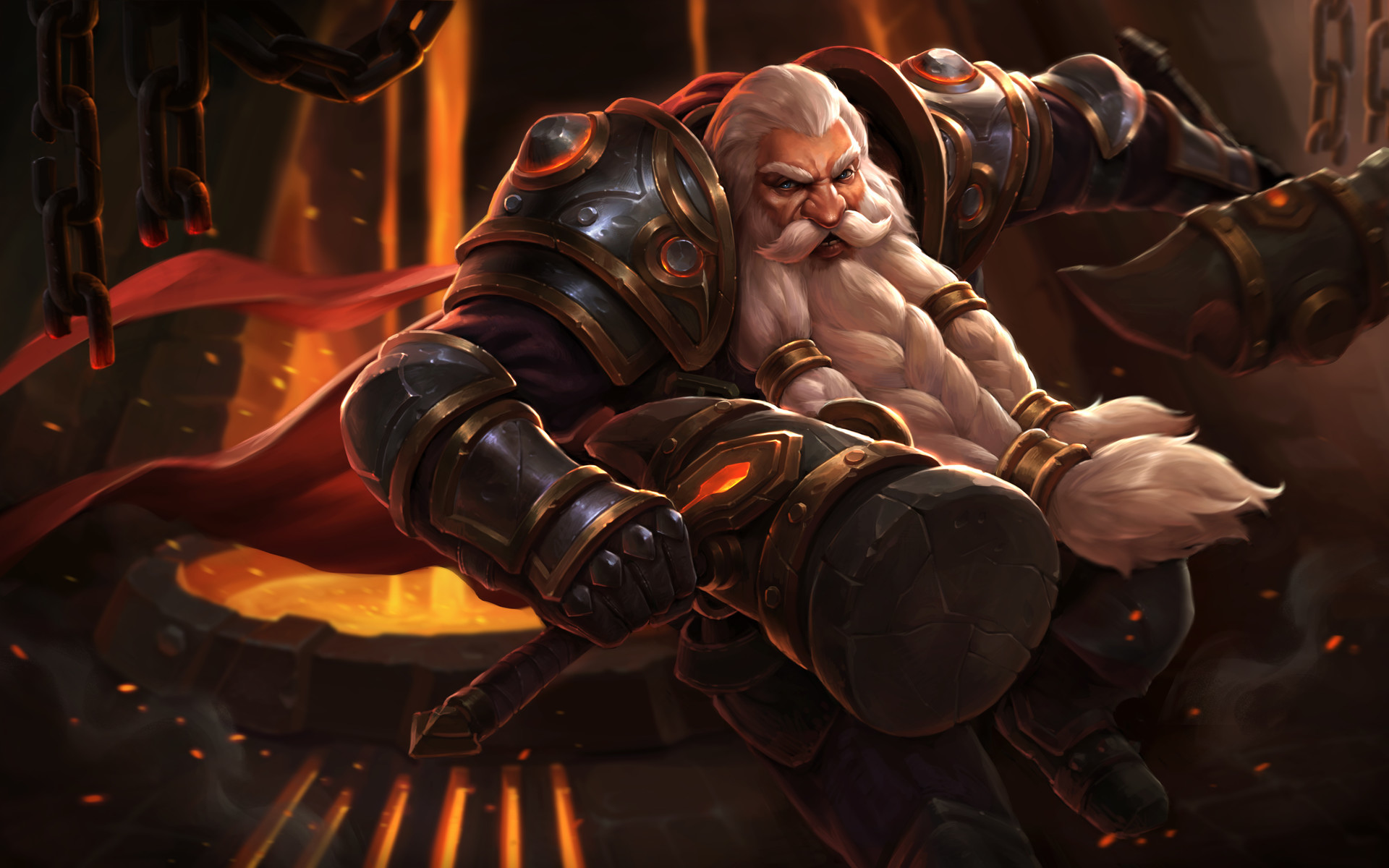 Супер Обои арт, art, игра, heroes of newerth, dwarf, lord, hon, blacksmith на рабочий стол картинка для смартфона