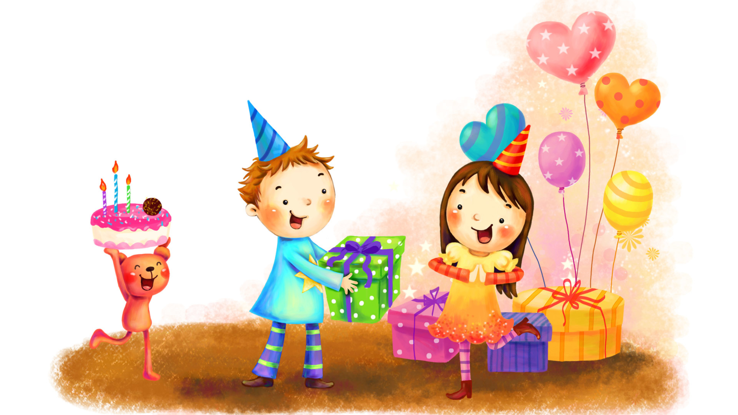 Детские картинки поздравляю. С днем рождения иллюстрация. С днём рождения нарисованные картинки. С днём рождения девочке. Картинки с днём рождения детские.