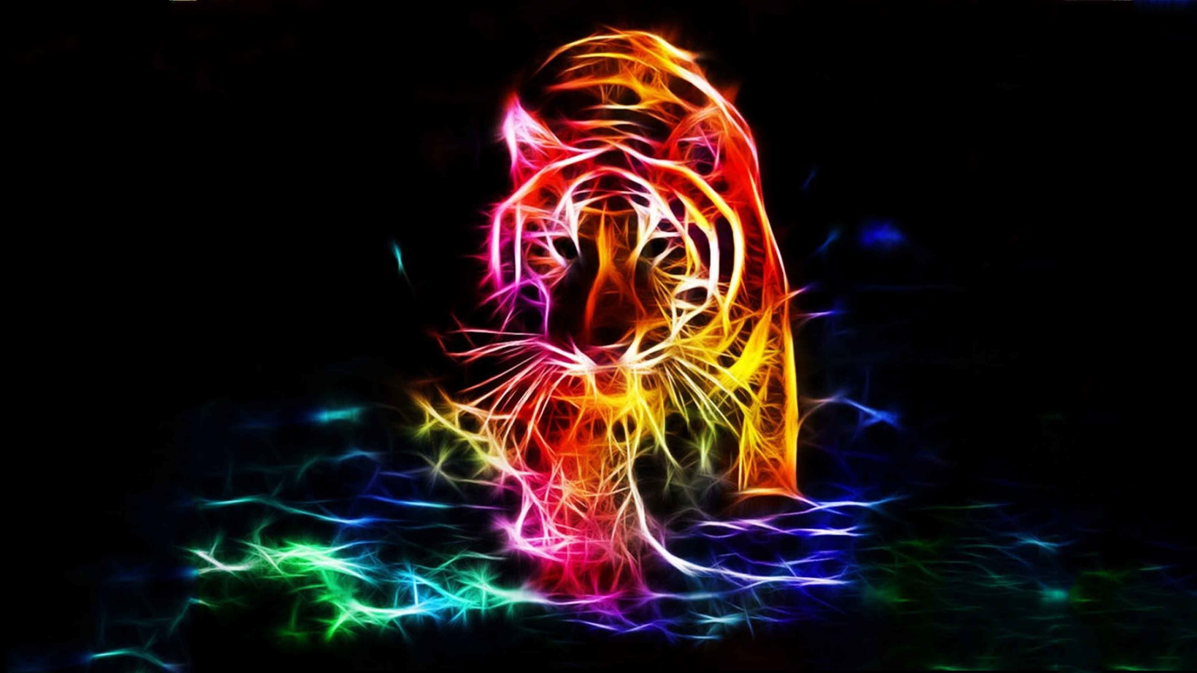 Обои picture, wallpaper, 3d, tiger, animal на рабочий стол. 